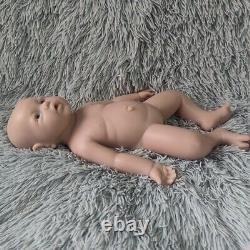 17 Inch Unpainted Girl Silicone Reborn Doll Full Body Soft Silicone Made