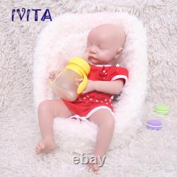 17'' Newborn Eyes Closed Baby Girl Floppy Silicone Reborn Doll Collector Gifts