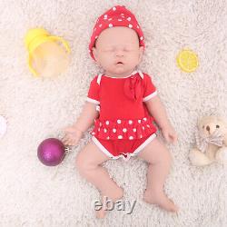 17 Sleeping Silicone Reborn Baby Girl Newborn Full Body Floppy Silicone Doll