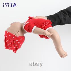 17 Sleeping Silicone Reborn Baby Girl Newborn Full Body Floppy Silicone Doll