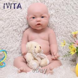 17inch Blue Eyes Boy Full Silicone Lifelike Reborn Baby Doll Infant Xmas Gift