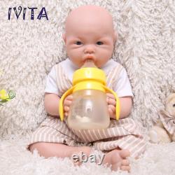 17inch Blue Eyes Boy Full Silicone Lifelike Reborn Baby Doll Infant Xmas Gift