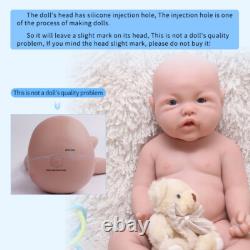 17inch Blue Eyes Boy Full Silicone Lifelike Reborn Baby Doll Infant Xmas Gift