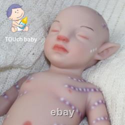 18Alien Reborn Baby Girl Doll Full Silicone Lifelike Pink Avatar, GiftChristmas