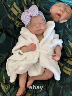18Inch Pascale Realistic Full Body Soft Silicone Baby Girl Dolls Can Open Mouth