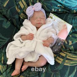 18Inch Pascale Realistic Full Body Soft Silicone Baby Girl Dolls Can Open Mouth