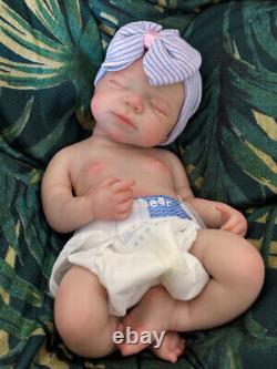 18Inch Pascale Realistic Full Body Soft Silicone Baby Girl Dolls Can Open Mouth