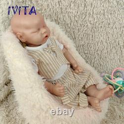 18Sleeping Baby Boy and Girl Reborn Baby Full Body Silicone Lifelike Doll