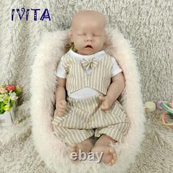 18Sleeping Baby Boy and Girl Reborn Baby Full Body Silicone Lifelike Doll