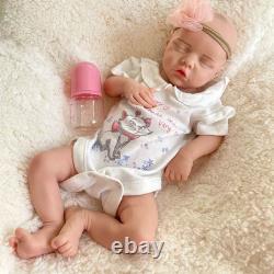 18.11 Lifelike Full Silicone Reborn Baby Girl Newborn Silicone Doll Infant