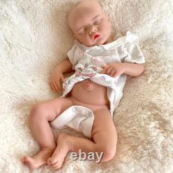 18.11 Lifelike Full Silicone Reborn Baby Girl Newborn Silicone Doll Infant