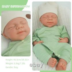 18.31 inch Silicone Reborn Baby Dolls Lifelike Newborn Boy Dolls Wheaten Color