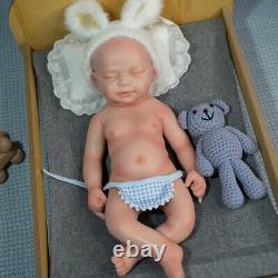 18.5Platinum Silicone Reborn Baby Doll Lifelike Baby Female Doll Xmas Gifts