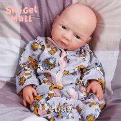 18.5 Newborn BOY Full Body Platinum Silicone Doll Reborn Baby? Open Eyes Dolls