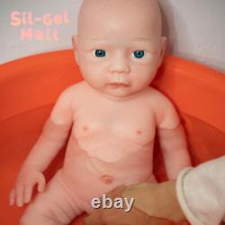 18.5 Newborn BOY Full Body Platinum Silicone Doll Reborn Baby? Open Eyes Dolls