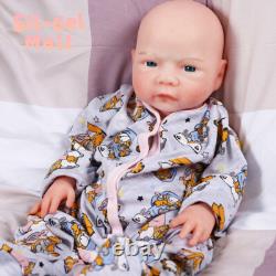 18.5 Newborn BOY Full Body Platinum Silicone Doll Reborn Baby? Open Eyes Dolls