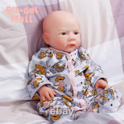 18.5 Newborn BOY Full Body Platinum Silicone Doll Reborn Baby? Open Eyes Dolls