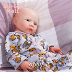 18.5 Newborn BOY Full Body Platinum Silicone Doll Reborn Baby? Open Eyes Dolls