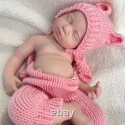 18.5 Painted Reborn Doll Floppy Asleep Full Silicone Newborn Baby Doll Toy Gift