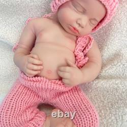 18.5 Painted Reborn Doll Floppy Asleep Full Silicone Newborn Baby Doll Toy Gift