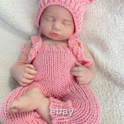 18.5 Painted Reborn Doll Floppy Asleep Full Silicone Newborn Baby Doll Toy Gift