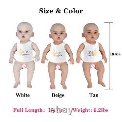 18.5 Reborn Baby Doll Full Body Real Silicone Reborn Baby Girl Gifts for Child