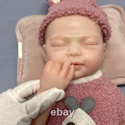 18.5 Reborn Baby Dolls Girl Handmade Real Life full Silicone Newborn Doll Gift