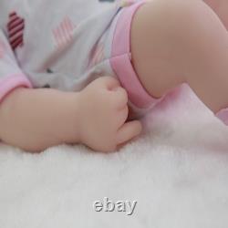 18.5 Reborn Baby Dolls Girl Handmade Real Life full Silicone Newborn Doll Gift