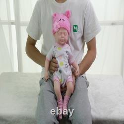 18.5 Reborn Baby Dolls Girl Handmade Real Life full Silicone Newborn Doll Gift