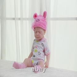 18.5 Reborn Baby Dolls Girl Handmade Real Life full Silicone Newborn Doll Gift