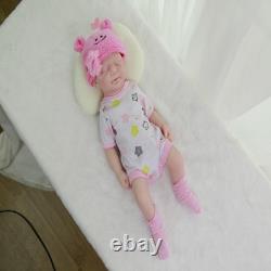 18.5 Reborn Baby Dolls Girl Handmade Real Life full Silicone Newborn Doll Gift