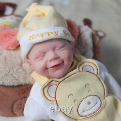 18.5 Reborn Baby Dolls Platinum Silicone Baby Boy Dolls with Drink-Wet System