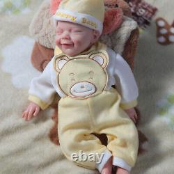 18.5 Reborn Baby Dolls Platinum Silicone Baby Boy Dolls with Drink-Wet System