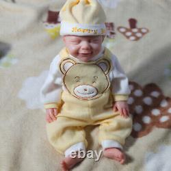 18.5 Reborn Baby Dolls Platinum Silicone Baby Boy Dolls with Drink-Wet System