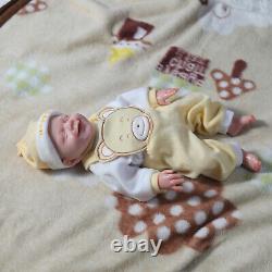 18.5 Reborn Baby Dolls Platinum Silicone Baby Boy Dolls with Drink-Wet System