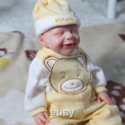 18.5 Reborn Baby Dolls Platinum Silicone Baby Boy Dolls with Drink-Wet System