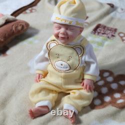 18.5 Reborn Baby Dolls Platinum Silicone Baby Boy Dolls with Drink-Wet System