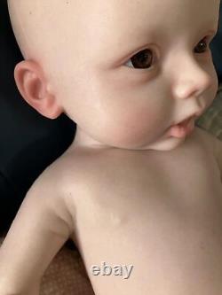 18.5 Reborn Doll Full Body Silicone Reborn Baby Girl Lifelike Newborn Soft Limb