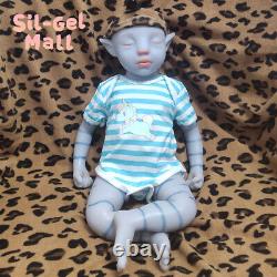 18.5 Rooted Hair Handmake Silicone Avatar Dolls Reborn Baby Dolls Newborn Boy