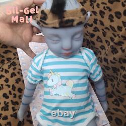 18.5 Rooted Hair Handmake Silicone Avatar Dolls Reborn Baby Dolls Newborn Boy