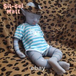 18.5 Rooted Hair Handmake Silicone Avatar Dolls Reborn Baby Dolls Newborn Boy