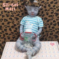 18.5 Rooted Hair Handmake Silicone Avatar Dolls Reborn Baby Dolls Newborn Boy