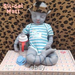 18.5 Rooted Hair Handmake Silicone Avatar Dolls Reborn Baby Dolls Newborn Boy