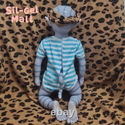 18.5 Rooted Hair Handmake Silicone Avatar Dolls Reborn Baby Dolls Newborn Boy