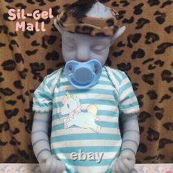 18.5 Rooted Hair Handmake Silicone Avatar Dolls Reborn Baby Dolls Newborn Boy
