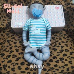 18.5 Rooted Hair Handmake Silicone Avatar Dolls Reborn Baby Dolls Newborn Boy