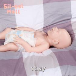 18.5 Unpainted DIY Dolls Platinum Silicone Reborn Baby Dolls Newborn Baby Girl