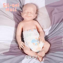 18.5 Unpainted DIY Dolls Platinum Silicone Reborn Baby Dolls Newborn Baby Girl