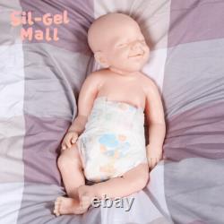 18.5 Unpainted DIY Dolls Platinum Silicone Reborn Baby Dolls Newborn Baby Girl