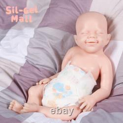 18.5 Unpainted DIY Dolls Platinum Silicone Reborn Baby Dolls Newborn Baby Girl